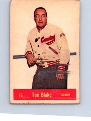 VINTAGE HOCKEY CARD PARKHURST 1957-58 MONTREAL CANADIENS TOE BLAKE   NO988 - Image 1 of 2