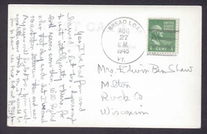 Pan di pane, Vermont - Addison Co. DPO (1874-1955) - 1945 cartolina fotografica reale - Foto 1 di 2