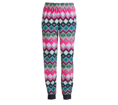 Dearfoams Women's Pink Fairisle Soft Cuffed Pajama Pants Size 2X (18W-20W) NEW - Image 1 of 4