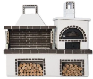 Gartenküche Outdoorkitchen Barbecue Set Grillkamin mit cyclothermischem Ofen - Bild 1 von 18