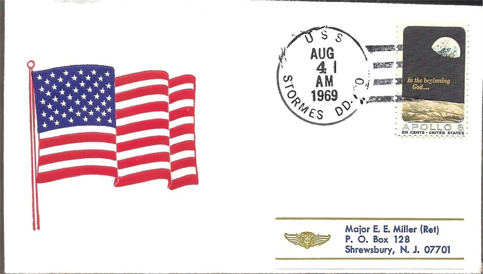 STORMES (DD-780) 4 August 1969 printed flag cachet Locy Type 2(n+) (USS) PM - Image 1 of 1