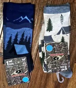 Calcetines MOSSY OAK para hombre 2 Pr calcetines 6-12 montañas camping - Imagen 1 de 2