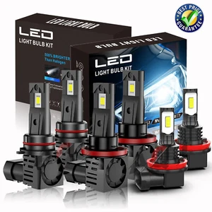 For Ram 1500 2500 3500 2019-2024 6x White LED Headlight Hi/Lo +Fog Light Bulbs - Picture 1 of 20