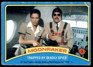 1979 Topps James Bond Moonraker #3 atrapado por espías mortales - Imagen 1 de 2