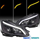 For 2012-2014 Benz W204 C-Class 2/4Dr Black Projector Headlights+LED Sequential Mercedes-Benz c-class