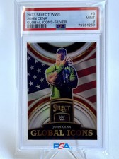 2023 Panini Select WWE Global Icons John Cena Silver Prizm PSA 9 - NONE HIGHER