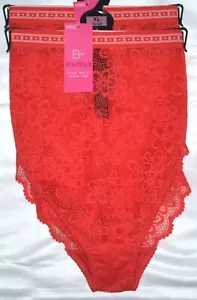 LADIES M&S BOUTIQUE CLEO LACE HIGH LEG HIGH WAIST KNICKERS XL (20-22) SET OF 2 - Picture 1 of 4