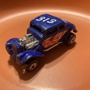 Matchbox 33 WILLYS STREET ROD 1982 "313 White Heat" Blue Car-52 - Picture 1 of 4