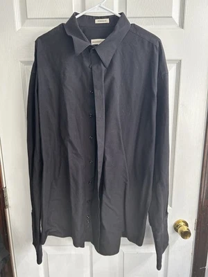 New Men’s Black Button Up Pronto Uomo Dress Shirt 2XL Modern Fit NWT Nice! - Image 1 of 2
