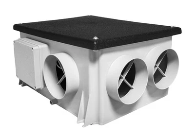 SOLAR+MORE Zentrales Abluftgerät feuchte und drehzahlgeregelt, Abluftanlage, Lüftungsanlage