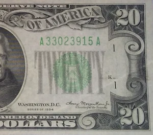 $20 1934 Federal Reserve Note ** PAPER CURRENCY - Picture 1 of 3