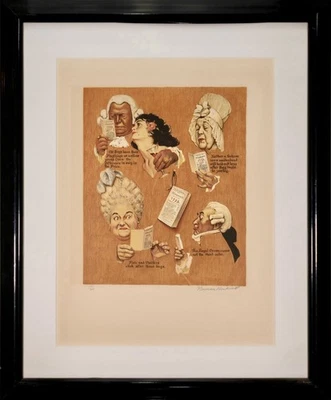 Litografía firmada por Norman Rockwell “The Royal Crown” 1973 edición limitada 101/200 enmarcada Foto 1 de 4