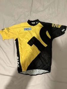 Mens Sugoi Short Sleeve Cycling Jersey UK Size XS Yellow - Picture 1 of 3