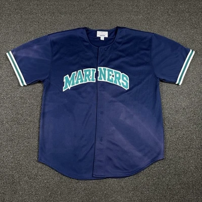 Seattle Mariners Ken Griffey Jr Jersey Size Large Mens Blue Starter Vintage 90s - Image 1 of 4