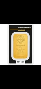50g Feingold 999,9 – Argor Heraeus & The Perth Mint – Barren verfügbar - Bild 1 von 2