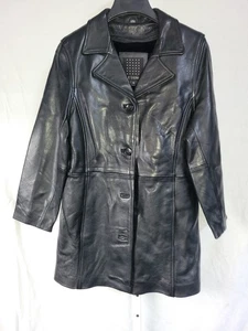 Fit Uomo kleine Lederjacke in schwarz - Bild 1 von 5