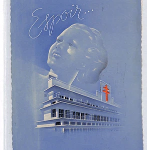 FRANCE *HOPE* Art Postcard ANTI-TB Slogan Bordeaux Expo 1940 ARCHITECTURE YZ287 - Picture 1 of 12