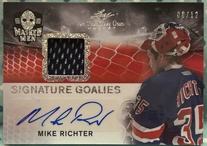MIKE RICHTER 2022-23 Leaf In The Game Used Masked Men Signature Goalies 08/12 - Picture 1 of 2
