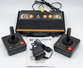 Atari Flashback 5 Classic Game Console + 2 Wireless Joystick Controllers & Cords