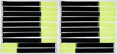 BIE-TEC 20 x Klett Kabelbinder 300 x 25 mm neongelb Kabelklettband Kabelklett Klettband