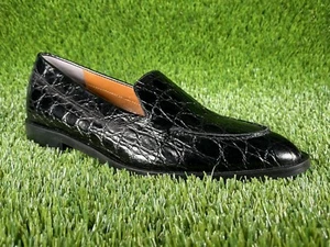 EVERLANE The '90s Loafer Shoe Black Croc Embossed Sz 5 - Picture 1 of 10