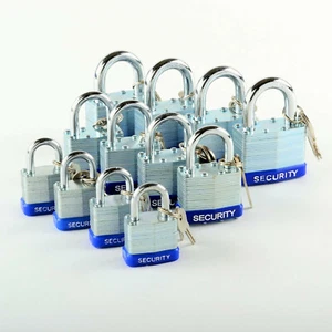 12 piezas. Juego de cerraduras de seguridad de acero laminado de alta resistencia de 30, 40, 50 mm - Imagen 1 de 1