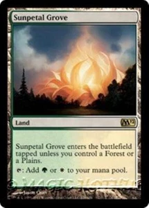 SUNPETAL GROVE M12 Magic 2012 MTG Land RARE - Picture 1 of 1