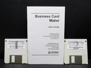 Business Card Maker, Two- 3.5" Disc's, Cosmi, 1997, Never Used, No Box - Picture 1 of 4