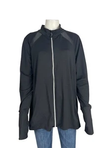 Lane Bryant LIVI Active Mesh Panel Jacket 18 20 Soft Full Zip Thumb Holes - Picture 1 of 6