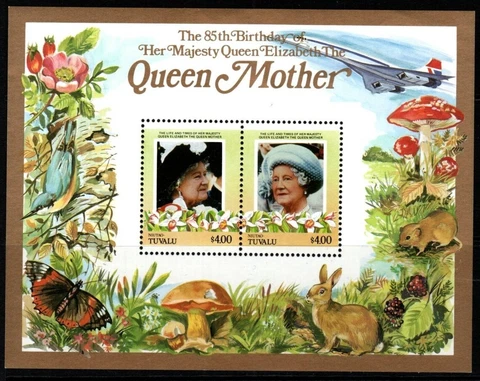 TUVALU-NIUTAO Sc43 1985 QUEEN MOTHER MNH Cover