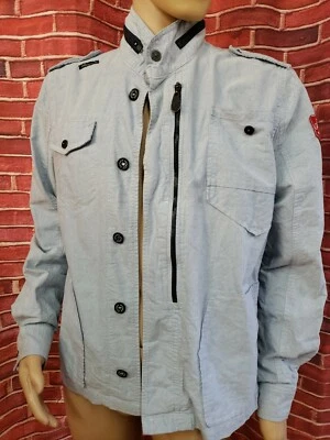 Chaqueta de algodón con cremallera AKDMKS Knowledge Is Key RARA azul XL para hombre #C Foto 1 de 4