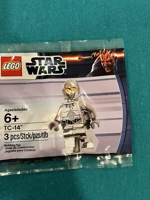 Lego Star Wars TC-14 Protocol Droid Chrome Silver Polybag Minifigure #5000063 - Image 1 of 4