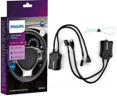 Philips LED Canbus Error Canceler H7 Fog Light Bulb Capacitor Plug Play Adapter - Image 1 of 4