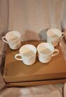 Corelle PEACH GARLAND Coffee Mugs Cups 3 1/2" Discontinued USA Lot of 4