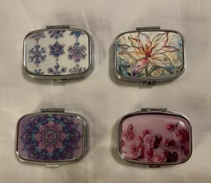 Travel Pill Box w/2 Compartments for Pocket or Purse. You Choose. - Picture 1 of 7