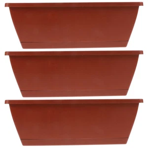 3 Pcs Rectangular Planting Trough Plants Basin Fleshy Flower Pot - Picture 1 of 12