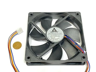 GDSTIME Computer Case fan Large12V 4Pin 120mm 25mm gda blower 1225 G18 - Image 1 of 2