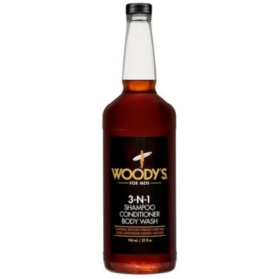 Woody's For Men 3-N-1 (Champú, Acondicionador, Jabón Corporal) 946 ml Foto 1 de 4
