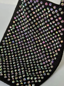 Genuine Swarovski Crystal Studded Cloth Face Mask /Face Covering! - Picture 1 of 4