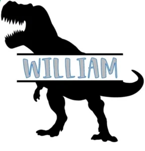 Custom Personalized Dinosaur Name Wall Decal- Wall Decor for Boys Or Girls Room - Picture 1 of 6