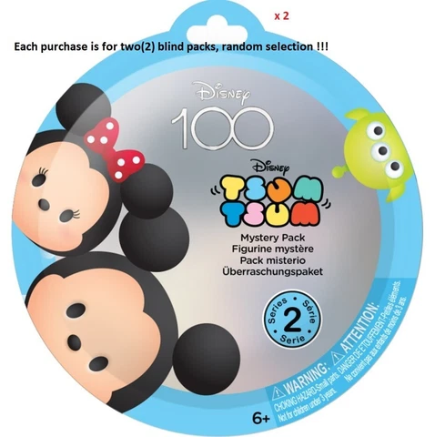 NEW Tsum Tsum Bundle Lot of 2 Disney 100 Years of Wonder Mystery Packs Series 2 Cover