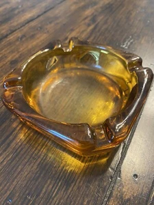 Cenicero de colección marrón ámbar 4"" de mediados de siglo moderno de colección tabaco Tobacciana - Imagen 1 de 1