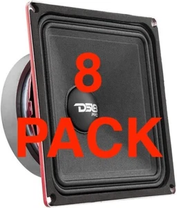 8 PACK DS18 PRO-X6.4MSQ 6.5" Square Mid-Range LOUDSpeaker 500W 250W RMS 4 Ohm - Picture 1 of 10