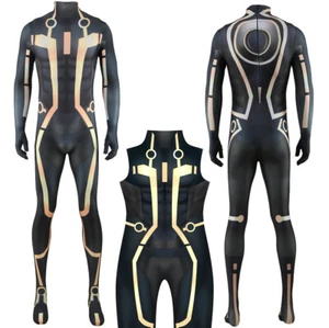 Tron Legacy Bodysuit Sam Flynn Jumpsuit 3D Suit Cosplay Costume Halloween Party - Picture 1 of 17