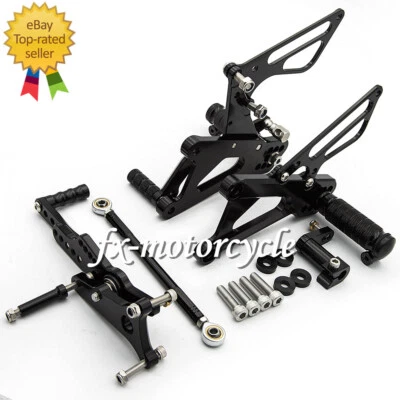 Juego trasero reposapiés estriberas GP cambio de pedal FXCNC para Triumph DAYTONA 675 2006-2012 Foto 1 de 4