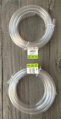 EZ-FLO 3/8 Inch ID (1/2 Inch OD) PVC Clear Vinyl Tubing, 10 Foot Length Set of 2 - Image 1 of 4