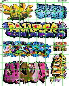 6032 DAVE'S DECALS GRAFFITI TRAIN ART TAGGING BOX CAR WALL FREE SHIPPING - Picture 1 of 4