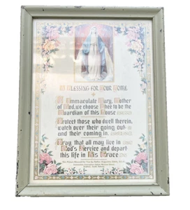 Marco de madera imagen SD Immaculate Mary Blessing Home Indian Mission School de colección - Imagen 1 de 10