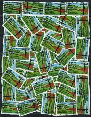 US X 50 Rural Electrification Administration Stamp SCOTT# 2144 (used) - Image 1 of 1