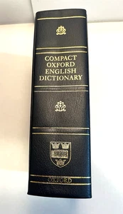 Compact Oxford English Dictionary & Thesaurus 2 Vol Set Hardcover Like New - Picture 1 of 18